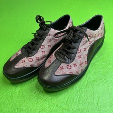 Usado, Sapatos Louis Vuitton Masculino Tamanho 10 Monograma Couro Lona com Cadarço Casual Raro comprar usado  Enviando para Brazil