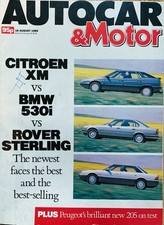 Autocar magazine aug for sale  WATERLOOVILLE