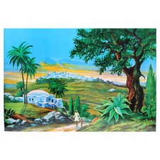 Fondale presepe legno usato  Italia