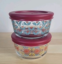 Prato Pioneer feminino com tampa 1 xícara recipiente de armazenamento vidro floral conjunto de 2 comprar usado Prato Pioneer feminino com tampa 1 xícara recipiente de armazenamento vidro floral conjunto de 2 comprar usado  Enviando para Brazil