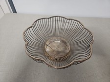 Cesta de frutas vintage Leonard Silverplate fio 10 polegadas não polida MCM retrô   comprar usado  Enviando para Brazil