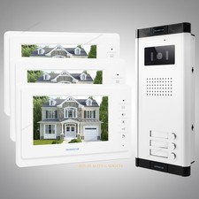 Usado, 7" LCD Video Gegensprech Türsprechanlage Nachtsichtkamera für 3 Familien comprar usado  Enviando para Brazil