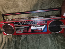 Vintage Retro Boom box Sharp WQ562 Odtwarzacz kasetowy Stereo lata 80. Rekwizyt Części zamienne Impreza na sprzedaż  Wysyłka do Poland