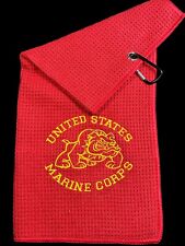 Toalha de golfe USMC Bulldog (logotipo 5 polegadas) / (8 pol x 16 pol) pontos 22k (velha escola) comprar usado  Enviando para Brazil