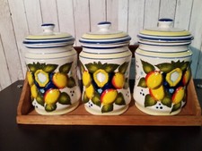 Tris barattoli ceramica usato  Verbania