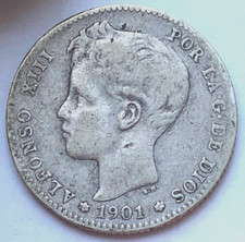 Peseta 1901 spanien gebraucht kaufen  Deutschland