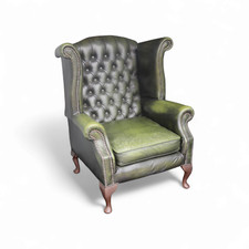 Vintage green leather for sale  COVENTRY