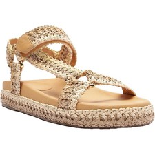 Sandálias femininas Arezzo MYA tecido bronzeado casual plataforma 7,5 médias (B,M) BHFO 0066 comprar usado  Enviando para Brazil