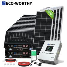 Kit completo de painel solar ECO-WORTHY 3600W com casa de bateria LiFePO4 10,24KWH .. comprar usado  Enviando para Brazil
