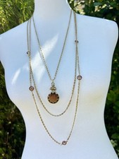 Colar corrente Goldette vintage vidro âmbar silhueta camafeu 3 fios comprar usado Colar corrente Goldette vintage vidro âmbar silhueta camafeu 3 fios comprar usado  Enviando para Brazil