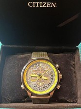 Citizen Navihawk Solar Blue Angels relógio analógico pulseira preta/amarela usado comprar usado  Enviando para Brazil