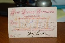 New Jersey Southern Railroad 1877 passe emitido para receptor de Memphis & Little Ro comprar usado  Enviando para Brazil