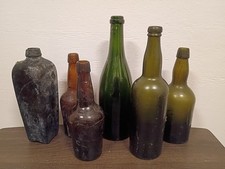 Lote antigo 6 garrafas de azeitona verde marrom escuro licor gin cerveja agachamento vinho soprado  comprar usado  Enviando para Brazil