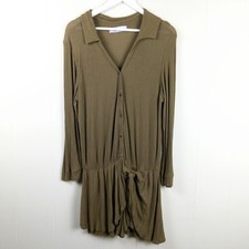 Usado, Romper Free People Beach Lively tamanho M verde manga longa botão para cima amarrar na frente  comprar usado  Enviando para Brazil