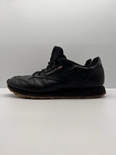 Usado, Tênis Reebok clássico couro preto goma masculino casual EUA 9 comprar usado  Enviando para Brazil