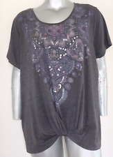 BLUSA PULÔVER FEMININA LA THREADS CAMISETA~CAMISA Tamanho 3X MANGA CURTA FRENTE TORCIDA comprar usado  Enviando para Brazil