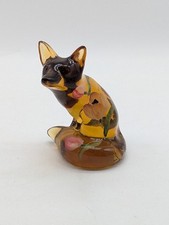 Vidro Fenton outono âmbar? Raposa dourada com flores florais *assinada* sem caixa comprar usado  Enviando para Brazil