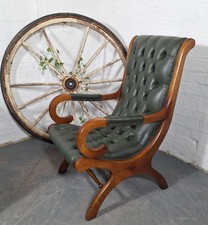 Green leather chesterfield for sale  STOURPORT-ON-SEVERN