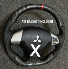 Volante de fibra de carbono personalizado Mitsubishi Lancer Evolution 2007-2016, usado comprar usado  Enviando para Brazil