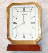 Seiko base de madeira latão relógio prateleira deck bateria prateleira 6" clássico comprar usado  Enviando para Brazil