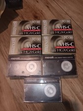 Fitas 7 VHS-C Maxell HGX Gold 4 novas aderentes 3 abertas TC 30 comprar usado  Enviando para Brazil