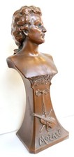 Antique metal bust for sale  New Hope