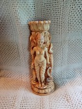 Antigo Vaso de resina esculpido à mão deusas guanyin budistas indianas. Intrincado. comprar usado  Enviando para Brazil