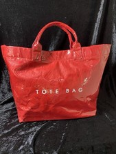 Sacola Tote Grande Geleia Lavada Papel Kraft Moda PVC Papel Impermeável Vermelha Nova comprar usado  Enviando para Brazil