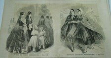 Gravure 1861 costumes d'occasion  La Verpillière