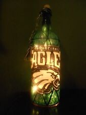 Abajur de garrafa de vinho inspirado no Philadelphia Eagles pintado à mão iluminado  comprar usado  Enviando para Brazil