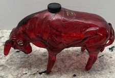 TEQUILA DECANTER Mad Bull Tequila Reposado Clear Red Bull Art Glass-1990's Vazio comprar usado TEQUILA DECANTER Mad Bull Tequila Reposado Clear Red Bull Art Glass-1990's Vazio comprar usado  Enviando para Brazil