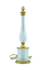 E Grande Lampada Vetro Cristallo Bronzo Punta Diamante Firmato Laloue Parigi comprar usado  Enviando para Brazil