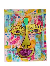 Tableau abstrait multicolore d'occasion Tableau abstrait multicolore d'occasion  Allaire