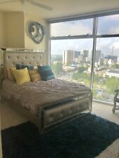 Taupe tufted mirrored for sale  Houston
