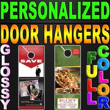 2500 DoorHanger 100LB GLOSSY Full Color 1Side Door hanger 4.25x11 CUSTOM PRINTED, usado comprar usado  Enviando para Brazil