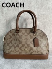 Bolsa de mão Coach mini barril couro PVC assinatura marrom bolsa pequena, usado comprar usado  Enviando para Brazil