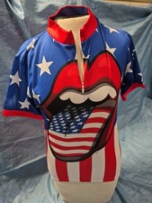 Camiseta Primal Rolling Stones ciclismo 2005 bandeira patriótica bicicleta tamanho pequeno comprar usado  Enviando para Brazil