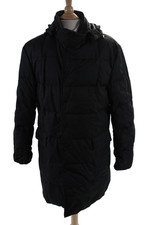 Jaqueta acolchoada Moncler masculina manga comprida com zíper frontal preta tamanho 4 comprar usado  Enviando para Brazil