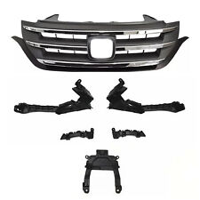 5 Suportes + Grelha Frontal Superior Cromada Cinza Para Honda CR-V CRV 2012-2014, usado comprar usado  Enviando para Brazil
