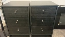 Two black bedside for sale  OLDHAM