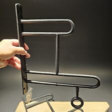 Conjunto de 2 suportes de prateleira dupla estilo vintage ferro fundido preto com furo de haste de armário comprar usado  Enviando para Brazil