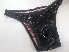 Vinil masculino PVC forrado em rosa preto tamanho pequeno ou extra grande EUA personalizado sexy brilhante feito à mão, usado comprar usado  Enviando para Brazil
