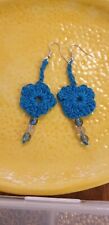 Handgemachte blaue häkelblume gebraucht kaufen  Bremen