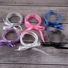 Pulseiras de berloque femininas da moda cheias de glitter silicone geléia laço fita pulseiras comprar usado  Enviando para Brazil