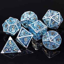 Conjunto de dados de metal DND polvo 7 peças oco D20 Game Die para RPG Dungeons Dragons comprar usado  Enviando para Brazil