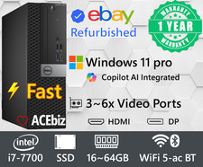 Computador desktop Dell Windows 11 pro i7 até 64 GB de RAM SSD 4TB WiFi HDMI 7050 comprar usado  Enviando para Brazil