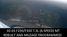 02' F250 F350 7.3L 6 velocidades medidor diesel MT CLUSTER VELOCÍMETRO MILHAS PROGRAMADAS comprar usado  Enviando para Brazil