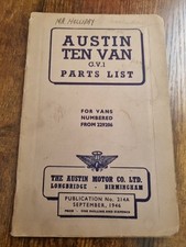 Austin ten van for sale  NORWICH