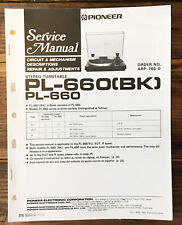 Reproductor de discos/tocadiscos Pioneer PL-660 manual de servicio *Original* #1 segunda mano  Embacar hacia Argentina