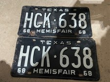 1968 texas license for sale  Grapevine